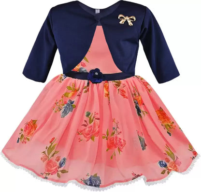 Girls Midi/Knee Length Party Dress