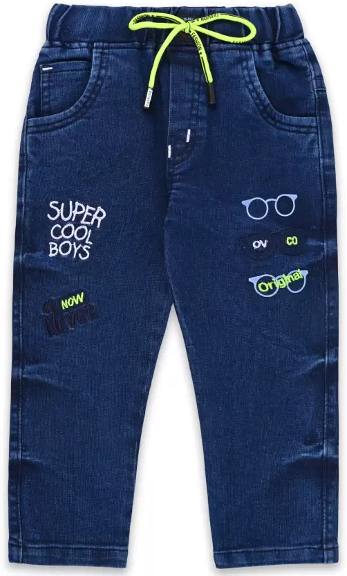 Boys Mid-Rise Printed Jeans