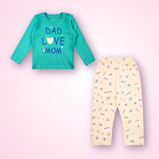 Girls and Boys Printed Top and Bottom Set