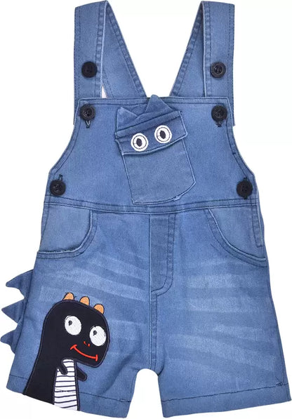 Baby Boys Dino Patch Work Dungaree Set