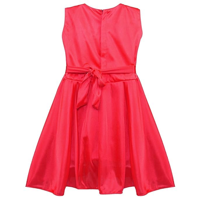 Girls Embroidered Bow Dress