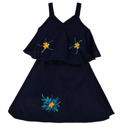 Baby Girls Navy Blue Frock Dress