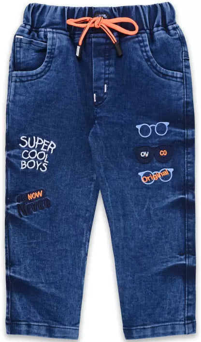 Boys Printed Mid-Rise Jeans