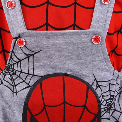 Baby Boys & Baby Girls Spiderman Casual T-shirt Dungaree