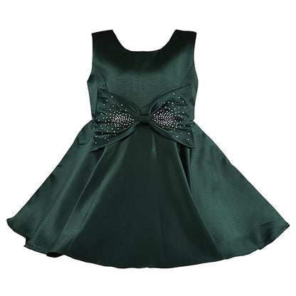 Girls A-line Sleeveless Satin dress