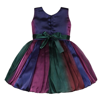 Girls Ruffle Detail Fit and Flare Party Dress