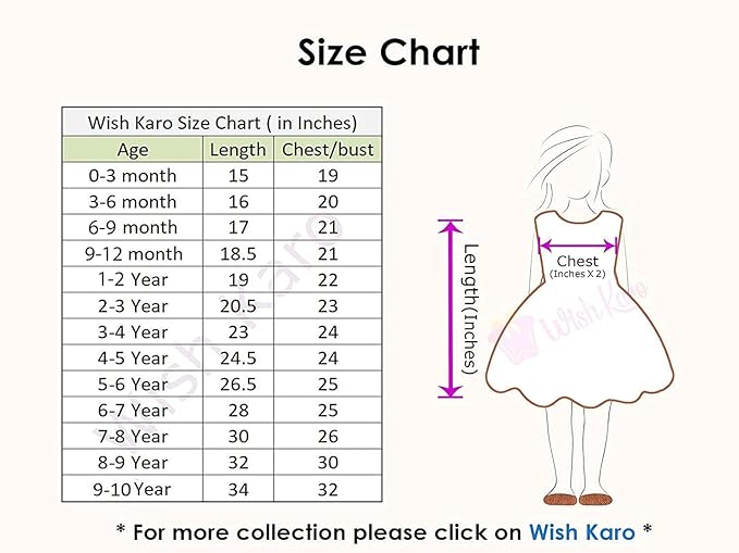 Wish Karo Baby Girls Party Wear Frocks Dress Bxa436wn