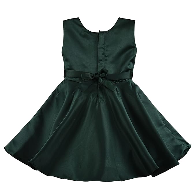 Girls A-line Sleeveless Satin dress