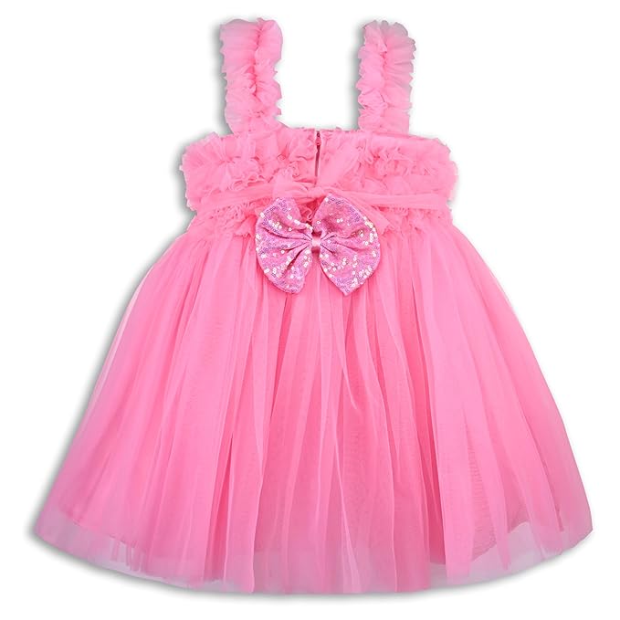 Girls Embellished Bow Detail Party Wear Dress