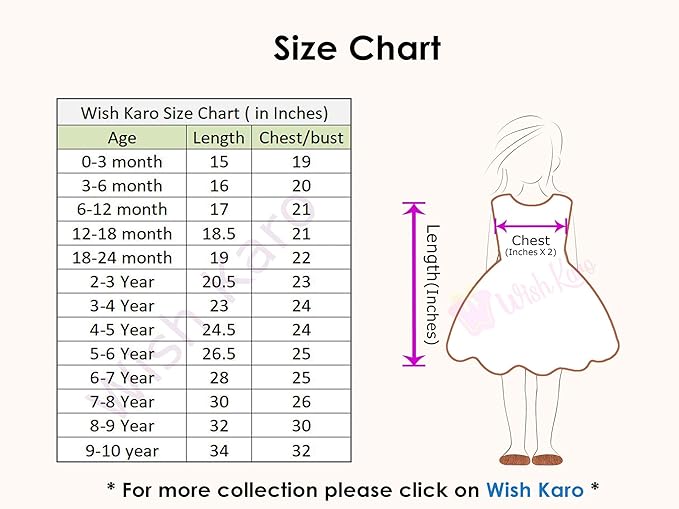 Wish Karo Baby Girls Frocks Dress for Girls-(csl244)