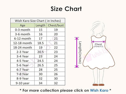 Wish Karo Baby Girls' Knee Length Dress(FRB121pbk)