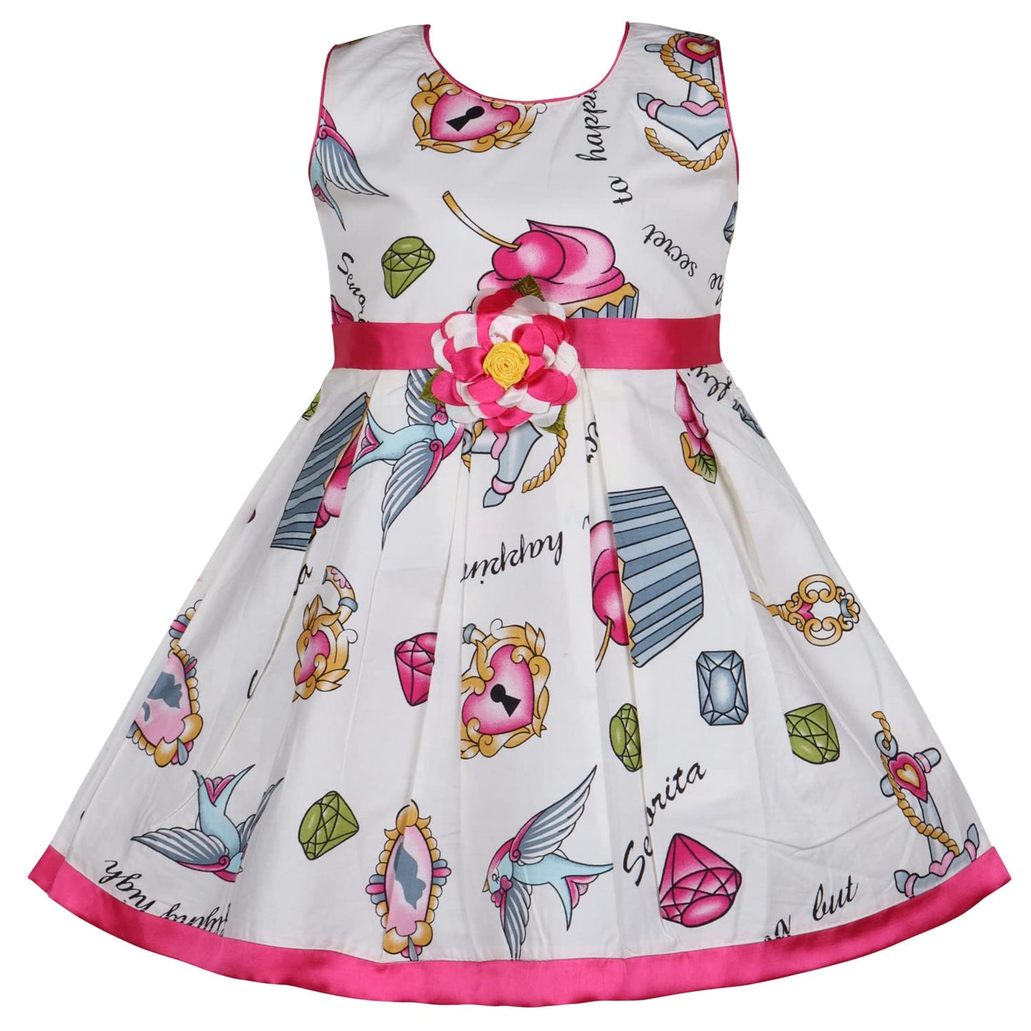 Girls A-line Floral Printed dress