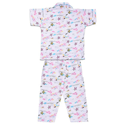 Unisex Printed Top and Bottom Pyjamas Night Dress