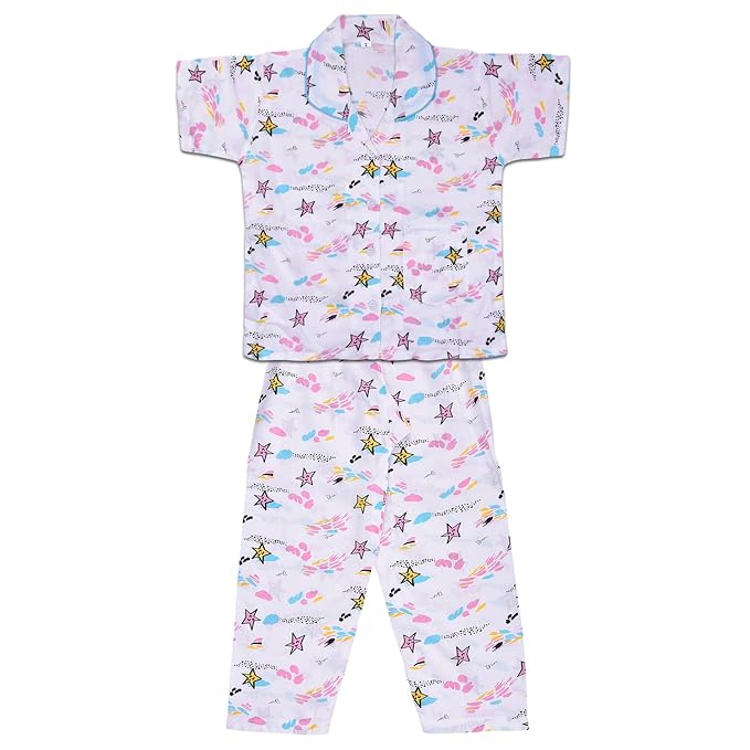 Unisex Printed Top and Bottom Pyjamas Night Dress