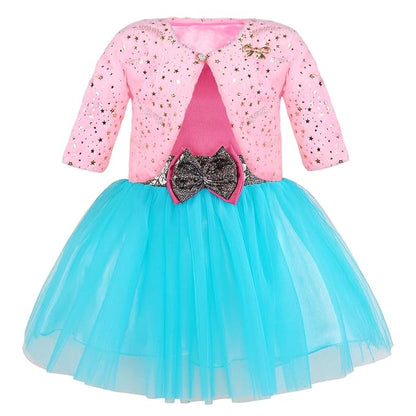 Wish Karo baby girls partywear frocks dress for girls fe3132bluJKTBPNKF