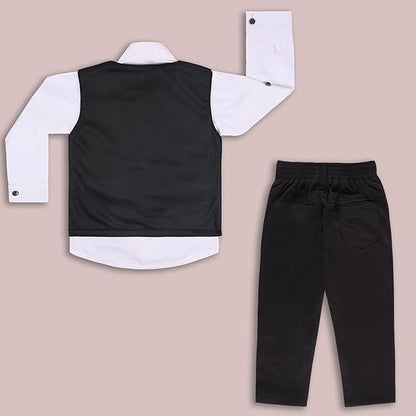 Wish Karo Shirt With Waistcoat And Pant For Boys