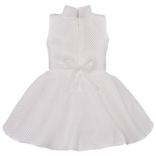 Girls Soft Net Knee length Fit and Flare Dress