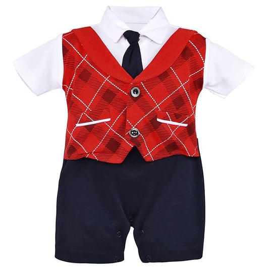 Boys Rompers With Tie