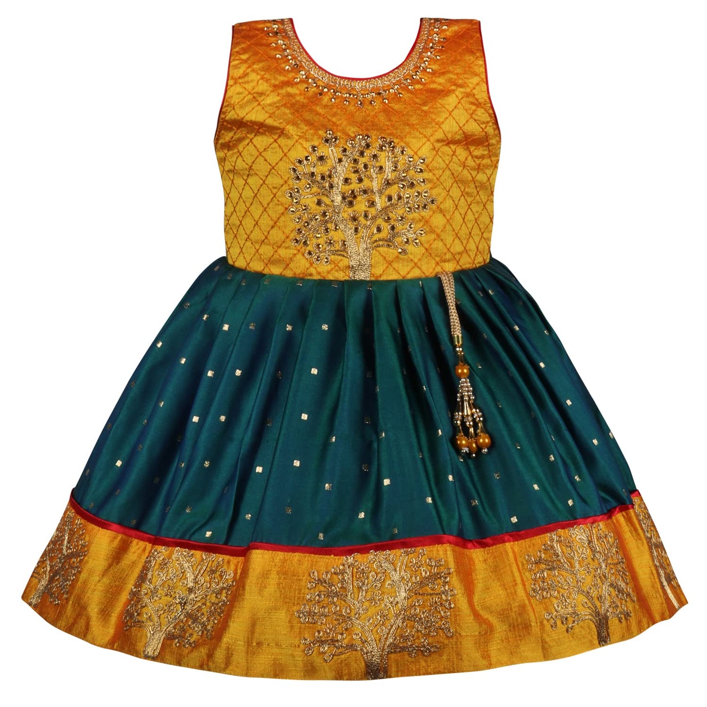 Girls Knee Length Ethnic Dress