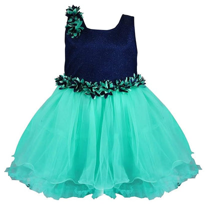 Girls Frock With Flower Design