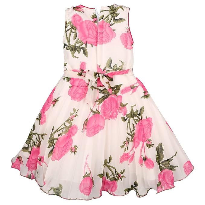 Pink Floral Printed Flower Dress