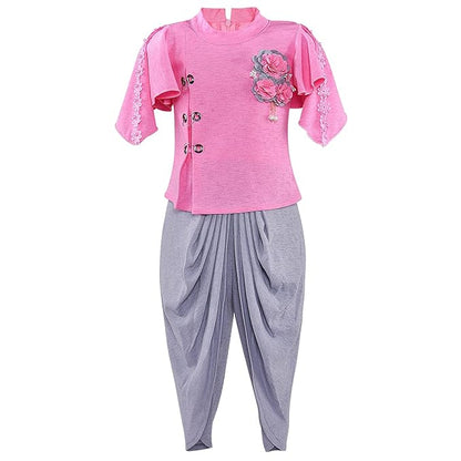 Wish Karo Girls Top and Pant Clothing Set-(csl274bpk)