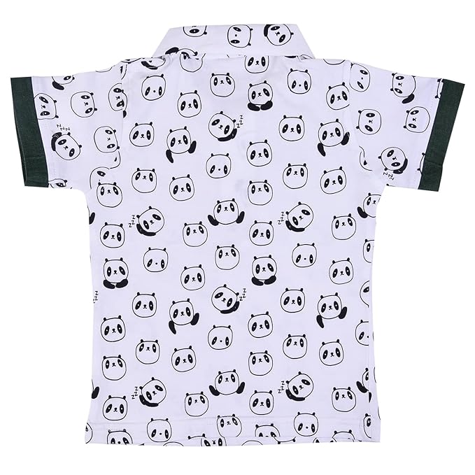 Baby Boys Panda Printed Dungaree Set