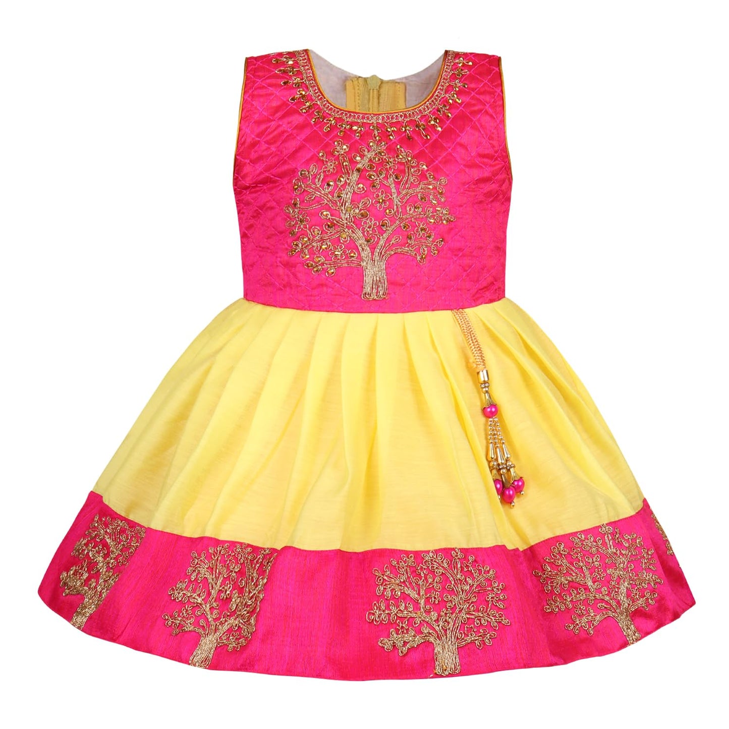 Girls Knee Length Ethnic Dress