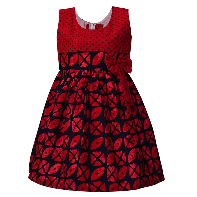 Wish Karo Baby Girls' A-Line Knee Length Frock- (ctn359rdnw)