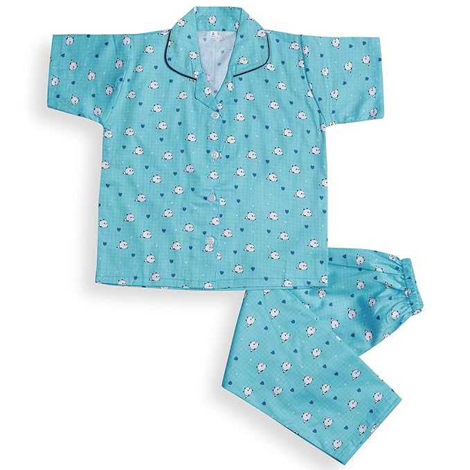 Unisex Printed Top and Bottom Pyjamas Night Dress