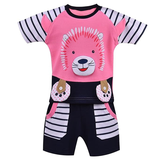 Boys Graphic Printed Striped Clothing set