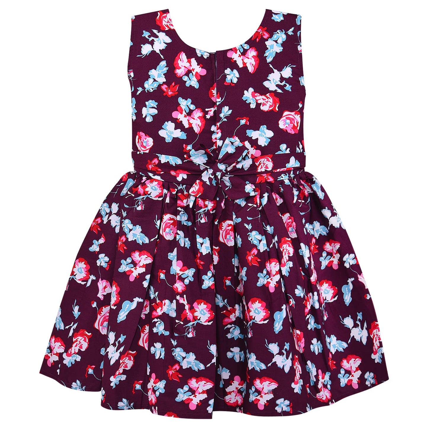 Girls Floral Printed Fit and Flare Dress