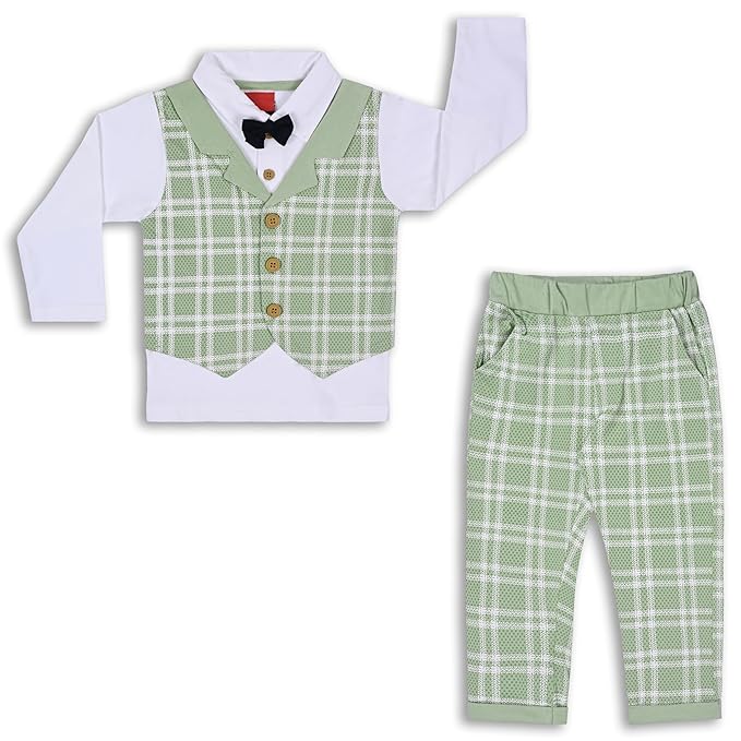 Boys Shirt With Attached Waistcoat and Pant