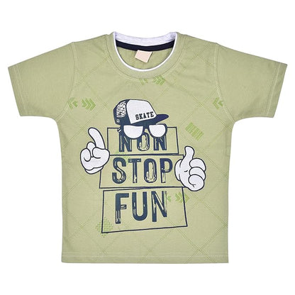 Boys Casual Printed T-shirt and Shorts Clothing Set