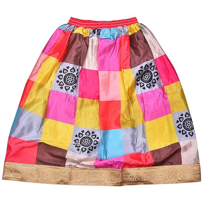 Girls Checked Pattern Skirt Top Set