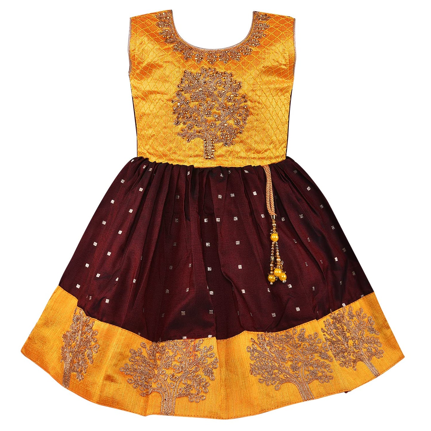 Girls Knee Length Ethnic Dress