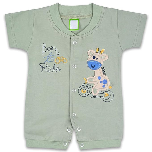 Boys Strips and Patch Work Cotton Rompers