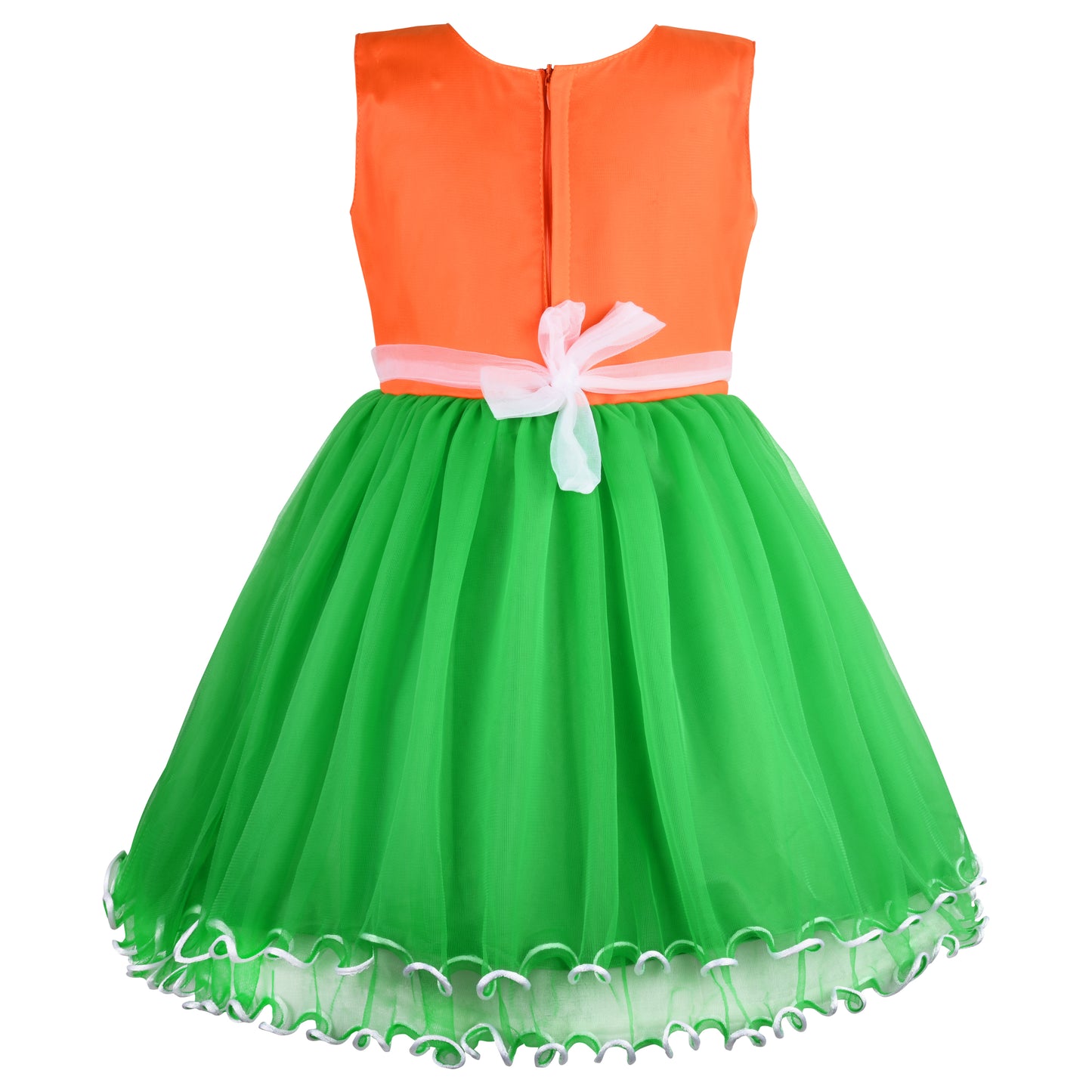 Girls Tri-Color Indian Frock Dress