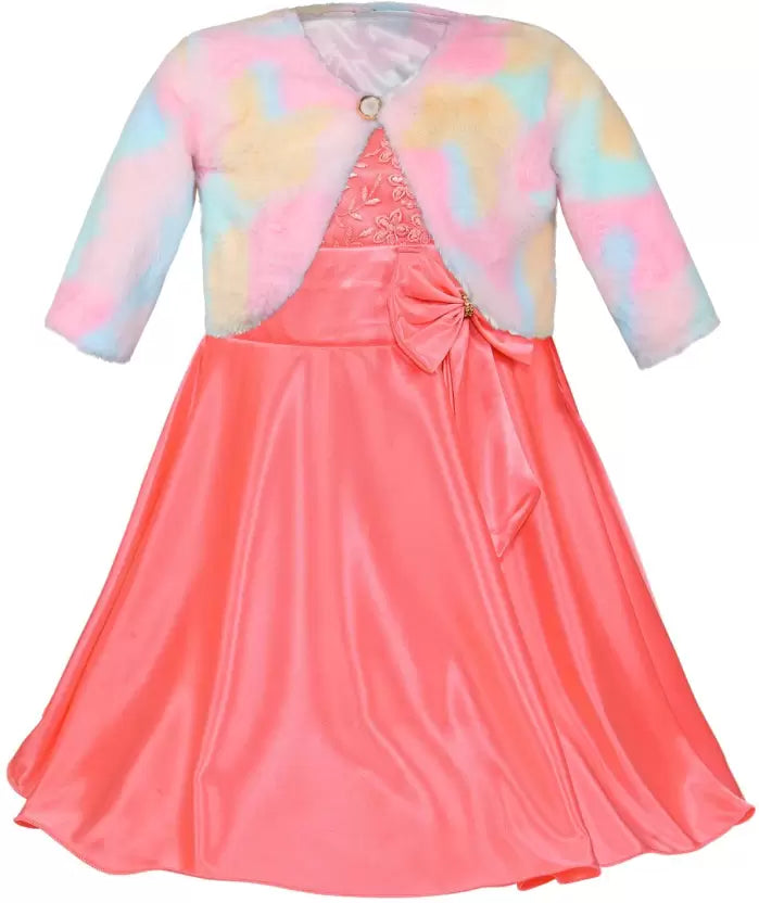 Wish Karo Baby Girls Partywear Frocks Dress With Jacket