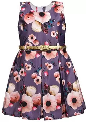 Girls Dress With Flower Print