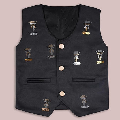 Wish Karo Shirt With Waistcoat And Pant For Boys