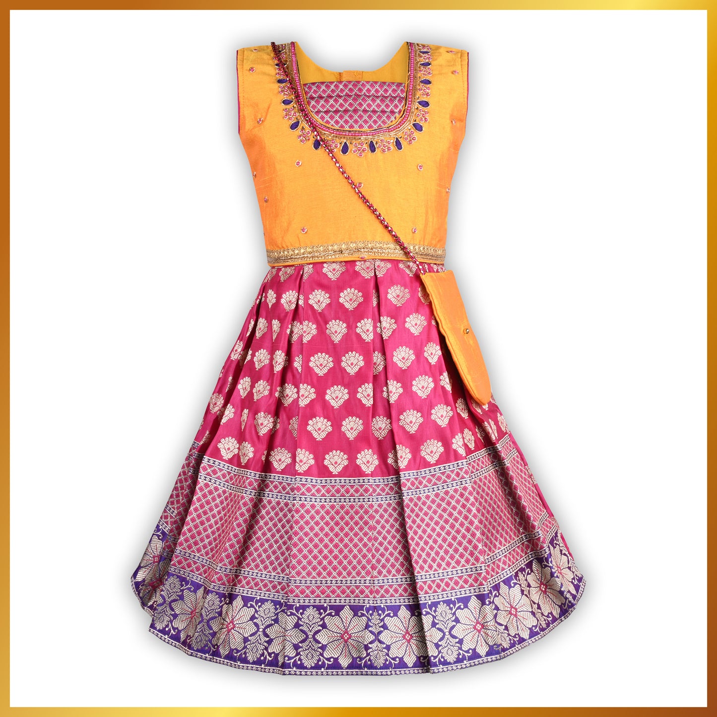 Girls Embellished Ethnic Lehenga Choli Set