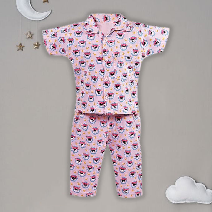 Unisex Printed Top and Bottom Pyjamas Night Dress