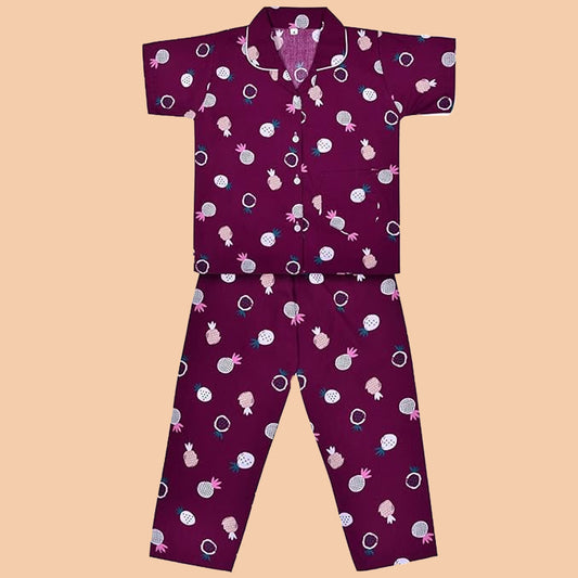 Unisex Printed Top and Bottom Pyjamas Night Dress