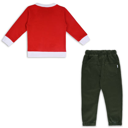 Boys Printed Sweatshirt and Jean Clothing Set