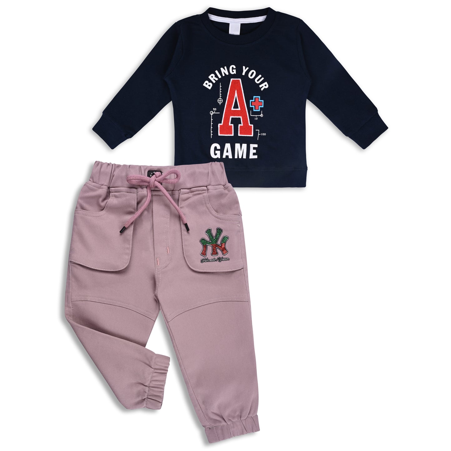 Boys Printed Sweatshirt and Jean Clothing Set