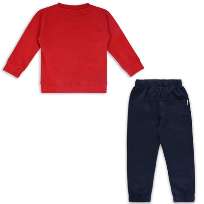 Boys Printed Sweatshirt and Jean Clothing Set