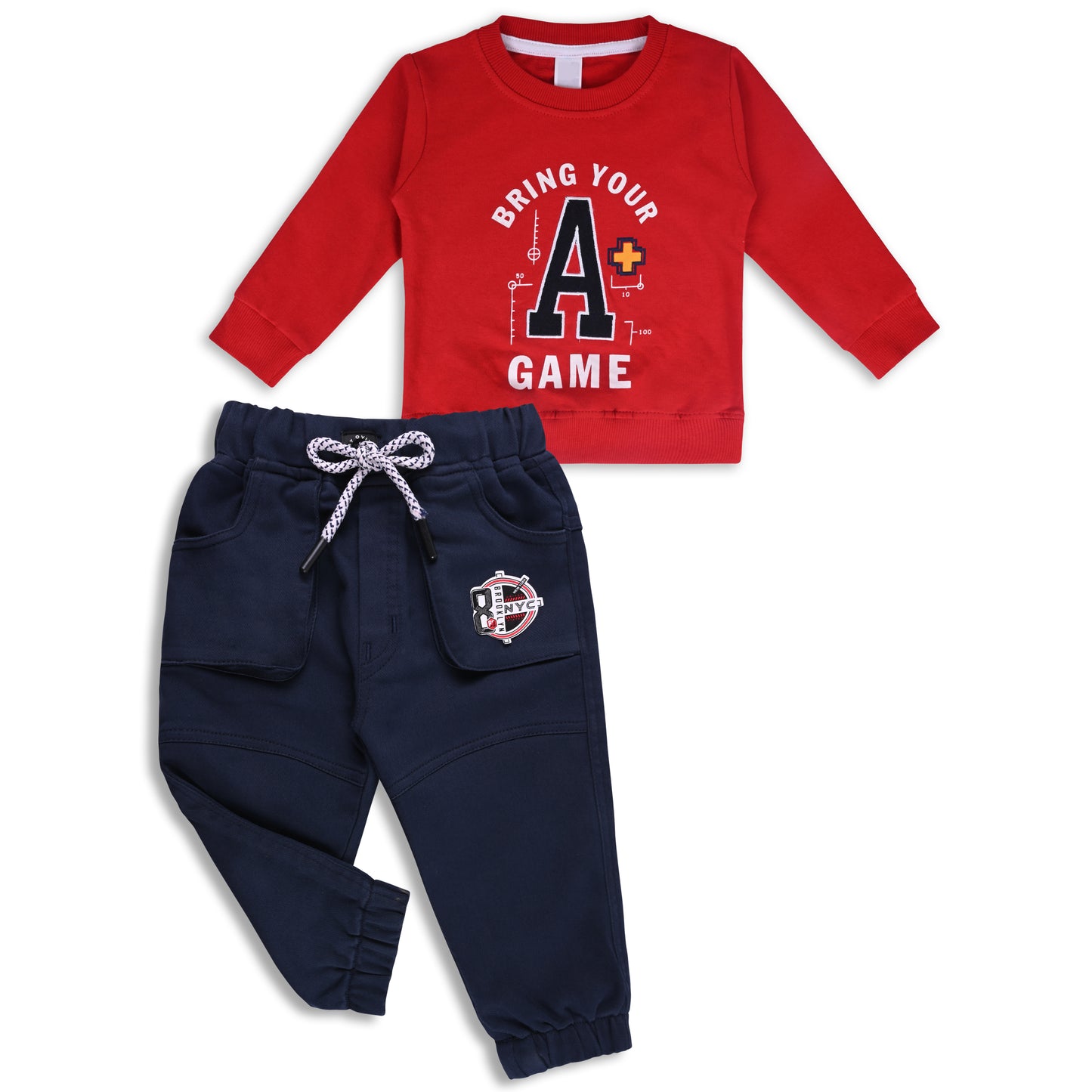 Boys Printed Sweatshirt and Jean Clothing Set