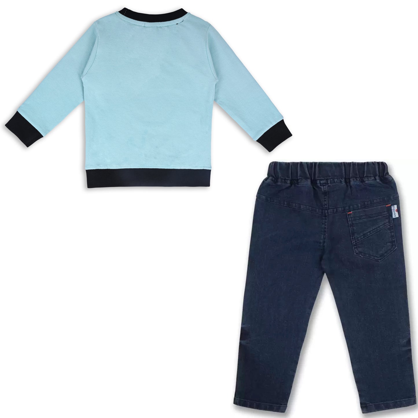 Boys Printed Sweatshirt and Jean Clothing Set