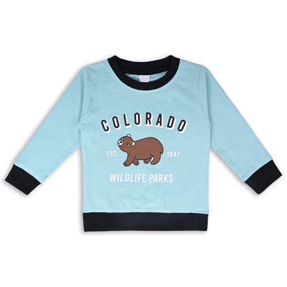 Boys Printed Sweatshirt and Jean Clothing Set